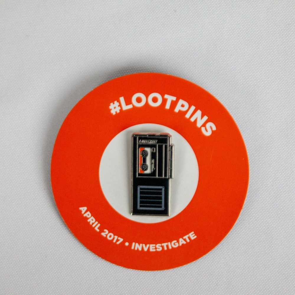 Loot Crate Investigate April 2017 Cassette Recorder Enamel Pin Retro Tech